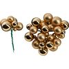 Kerstballen van glas op draad, 36 stuks, Ø 20 / 25 / 30 mm helder Goud