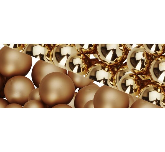 Kerstballen van glas op draad, 36 stuks, Ø 20 / 25 / 30 mm
