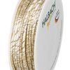 Cotton cord with lurex and malleable wire core White/Gold
