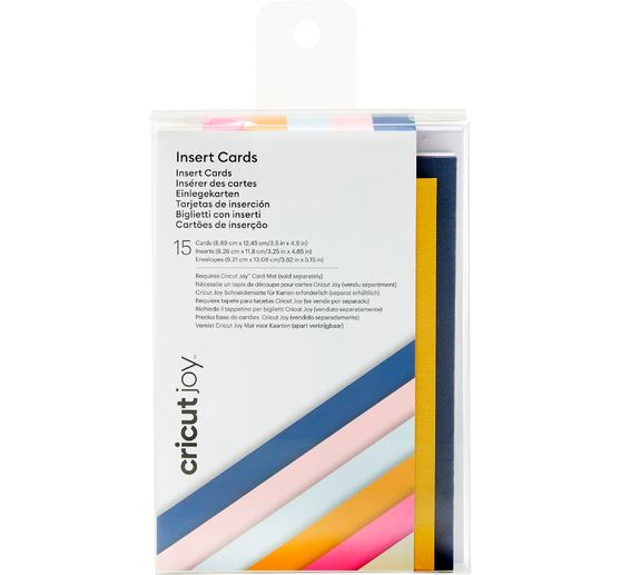 Cricut Joy dubbele kaarten met insteekhoezen & enveloppen "Insert Cards", 8,89 x 12,45 cm
