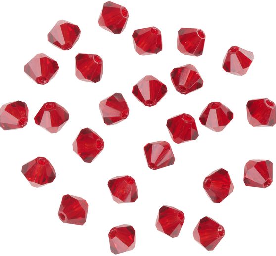 Glas geslepen glitterkralen, 4 mm