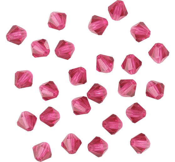 Glas geslepen glitterkralen, 4 mm