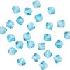 Glas geslepen glitterkralen, 4 mm Aqua