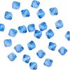 Glas geslepen glitterkralen, 4 mm Sapphire