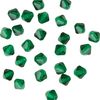 Glas geslepen glitterkralen, 4 mm Emerald
