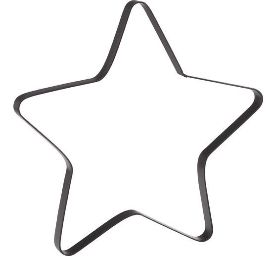 Anneau en métal étoile « Auri », Noir