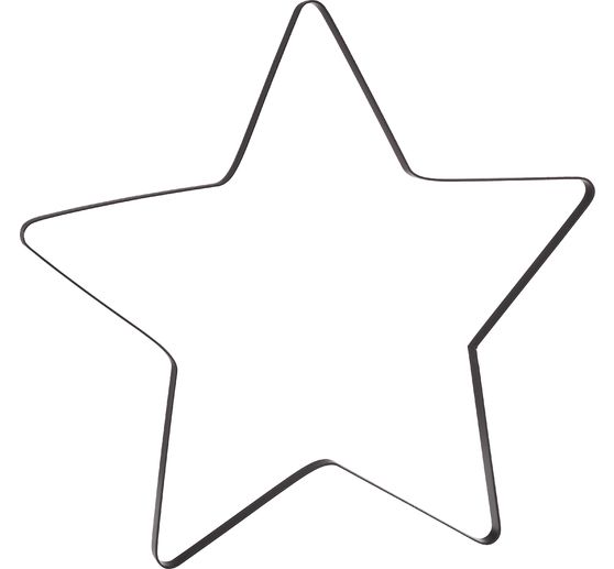 Metalen ring ster "Auri", zwart