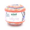 Gründl wool "Lolly Pop" Tangerine/Orange/Pewter/White, Colour 17