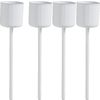 Piques bougeoirs pour bougie chandelle, 4 pc. Blanc