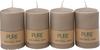 Bougies cylindriques « Pure Natural Wax », Ø 6 x 9 cm