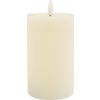 LED echte waskaars "12,5 x 7,5 cm", met timer Crèmewit