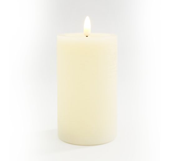 LED echte waskaars "12,5 x 7,5 cm", met timer