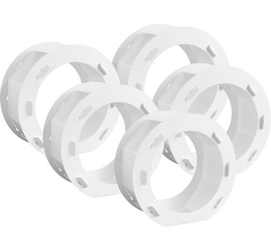 Lantaarn blanco "Rond", 5 stuks