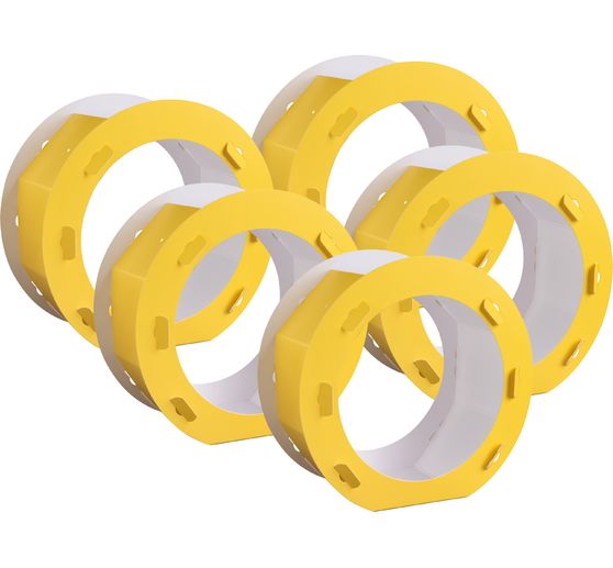 Lantaarn blanco "Rond", 5 stuks