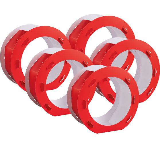 Lantaarn blanco "Rond", 5 stuks