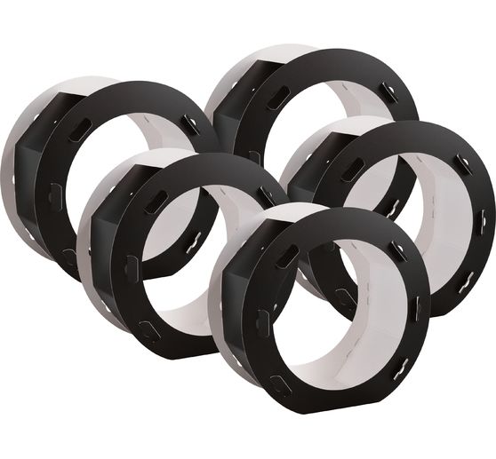 Lantaarn blanco "Rond", 5 stuks