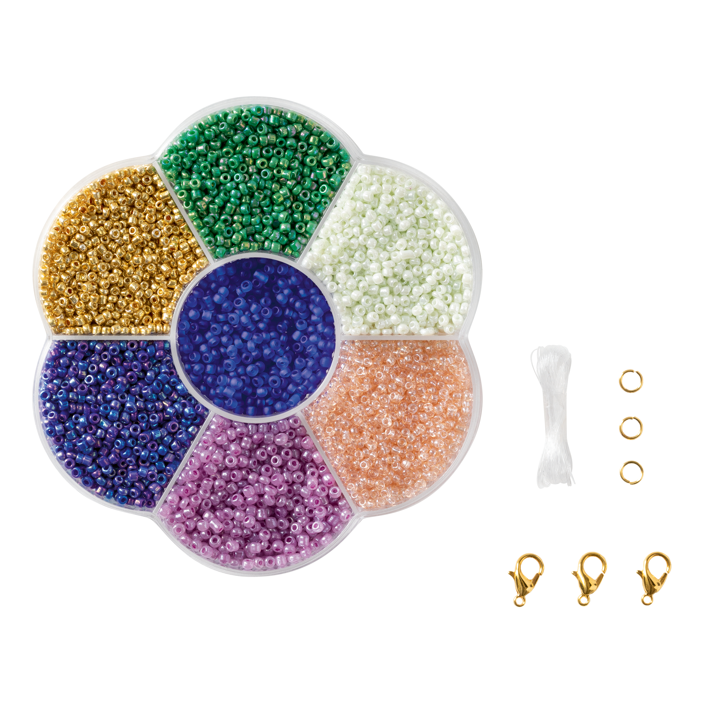 LOTTO 1000 PERLE DI ROCAILLE MULTICOLORI PASTEL 2 Mm - Foto 11