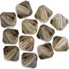 Glas geslepen glitterkralen, 6 mm Black Diamond