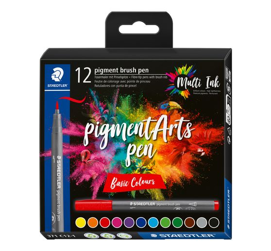 STAEDTLER Pigment brush pen, 12er-Set