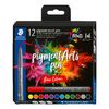 STAEDTLER Pigment brush pen, set van 12 Basic Colours