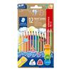 Crayons de couleur STAEDTLER Noris colour « Jumbo » + taille-crayon