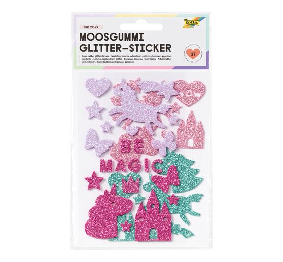 Stickers pailletés en caoutchouc mousse