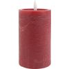 LED echte waskaars "12,5 x 7,5 cm", met timer Bordeaux