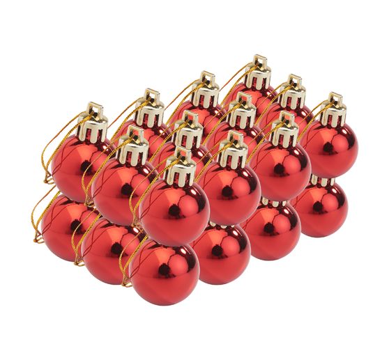 Weihnachtskugeln aus Kunststoff, 24 Stück
