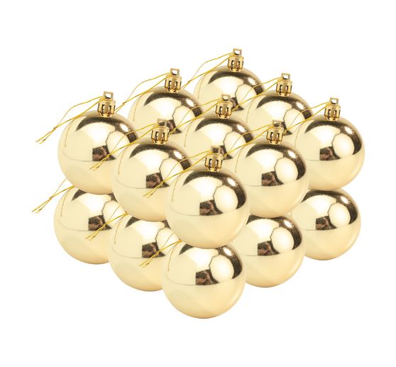 Boules de Noël en plastique, 18 pièces