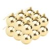 Boules de Noël en plastique, 18 pièces Or brillant