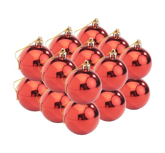 Boules de Noël en plastique, 18 pièces