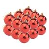 Boules de Noël en plastique, 18 pièces Rouge brillant