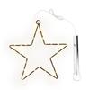 Metalen ster met mini LED snoer lampjes incl. timer 6/18 uur.