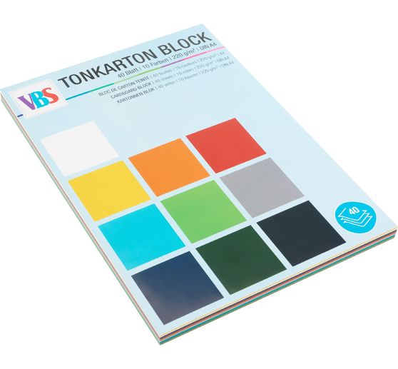 Bloc de papier cartonn&eacute; de couleur VBS XXL