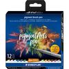 STAEDTLER Pigment brush pen, set van 12 Nature Colours
