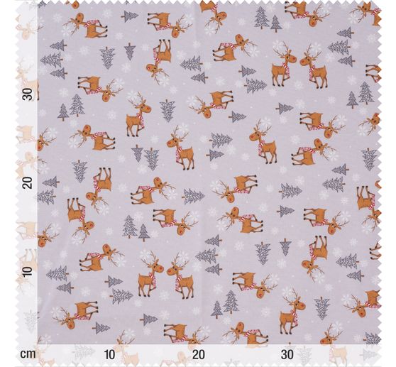 Katoenen stof "Red Nose Reindeer"