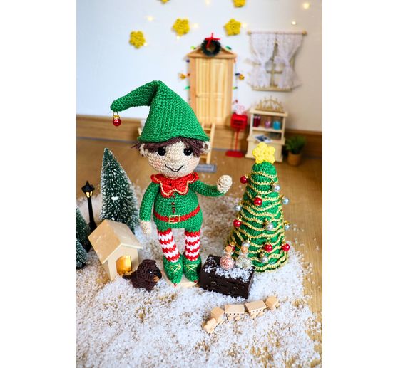 Kabouter set "Verlichte kerstboom & kerstboomkrans"