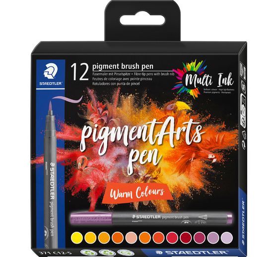 STAEDTLER Pigment brush pen, set van 12