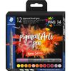 STAEDTLER Pigment brush pen, set van 12 Warm Colours