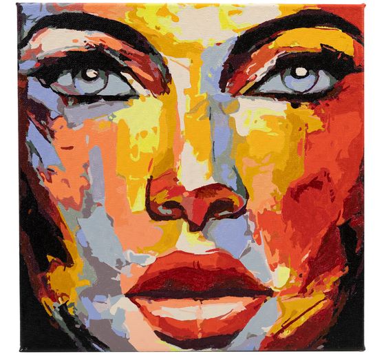 Schilderen op nummers op schildersdoek, 30 x 30 cm