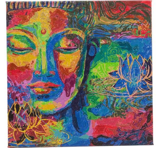 Schilderen op nummers op schildersdoek, 30 x 30 cm