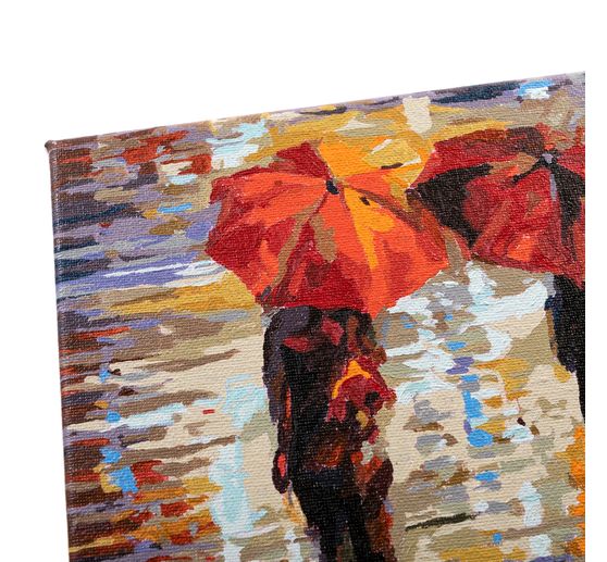 Schilderen op nummers op schildersdoek, 30 x 30 cm