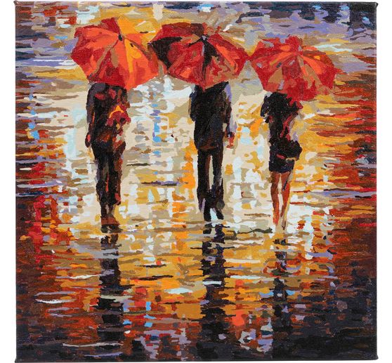 Schilderen op nummers op schildersdoek, 30 x 30 cm