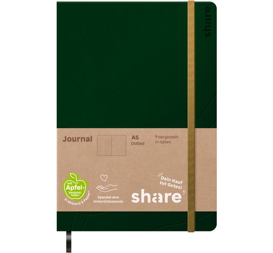 share Carnet de notes A5, quadrillé à pois