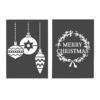 Stencil set, 2 parts Merry Christmas