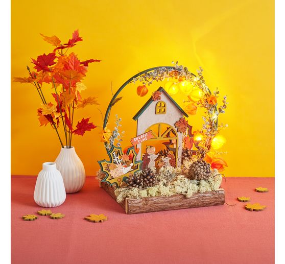 D&eacute;coration &agrave; embo&icirc;ter en bois VBS &laquo; Maison de h&eacute;risson &raquo;