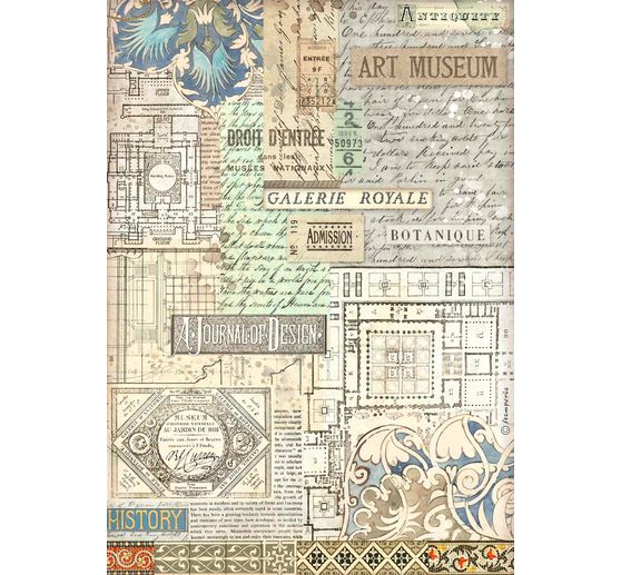 Motif straw silk "Art of Travelling"