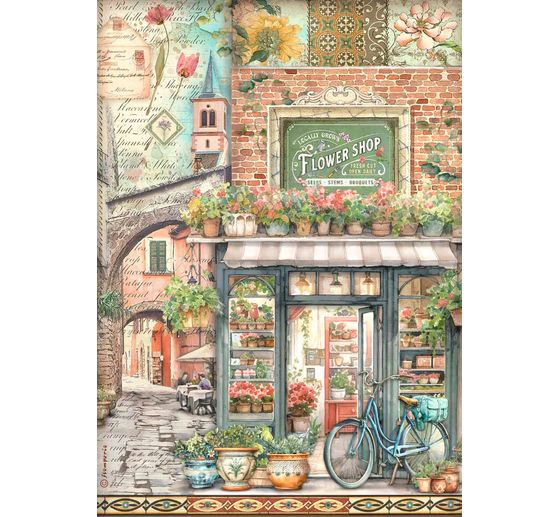 Motif straw silk "Art of Travelling"