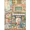 Motif straw silk "Art of Travelling" Farmer`s Market