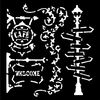 Stencil "Art of Travelling" Street Lamp